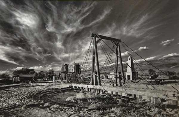Train Turntable, Water Tower, and Clouds