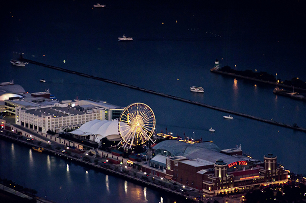 Navy Pier in Chicago at Night