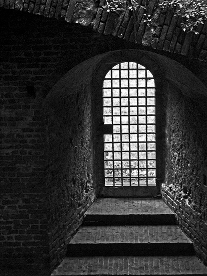 Brick Archway with Iron Gate