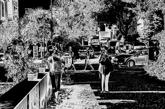 Street Scene, Solarized